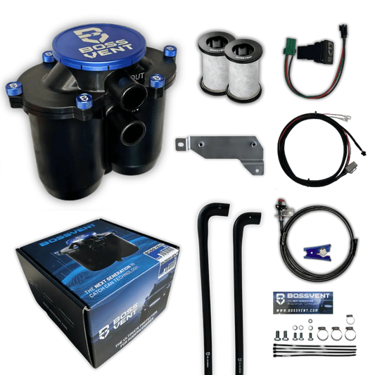 BOSSVENT Chevy Silverado 2500HD (2024 LTZ 6.6LT) Oil Catch Can Kit